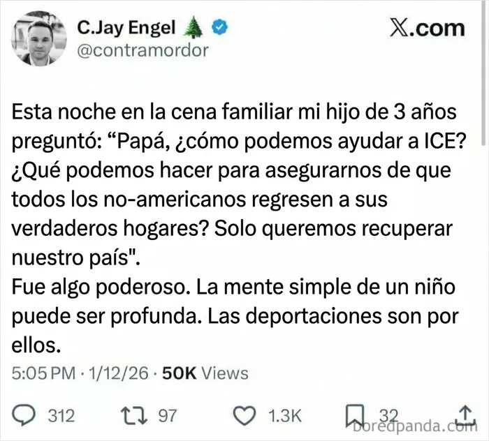 Solo se lo cree un niño de 3 años