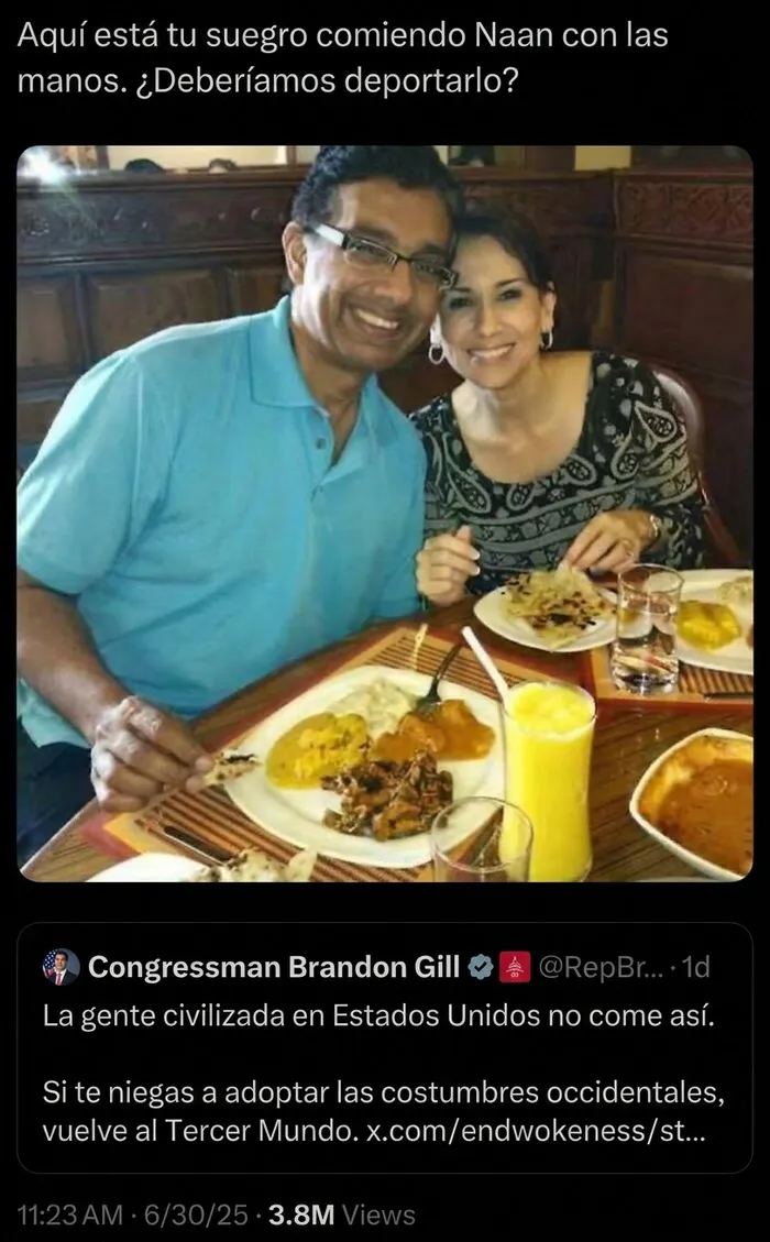 Afirma que comer con las manos es de bárbaros