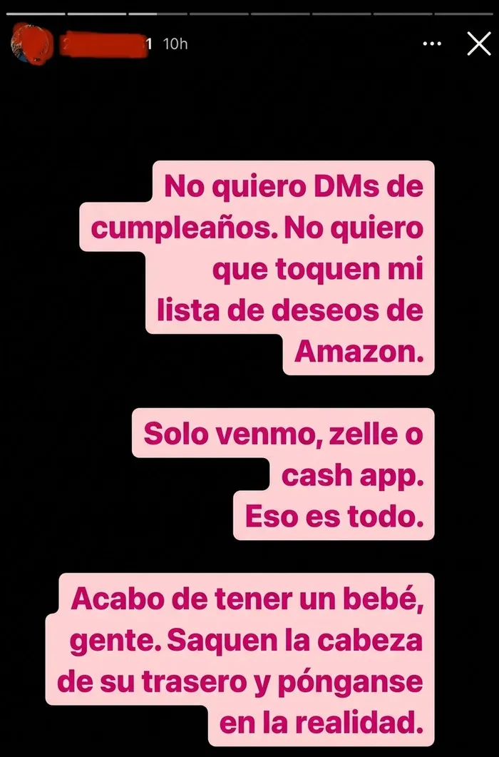 Solo dinero por mi cumple