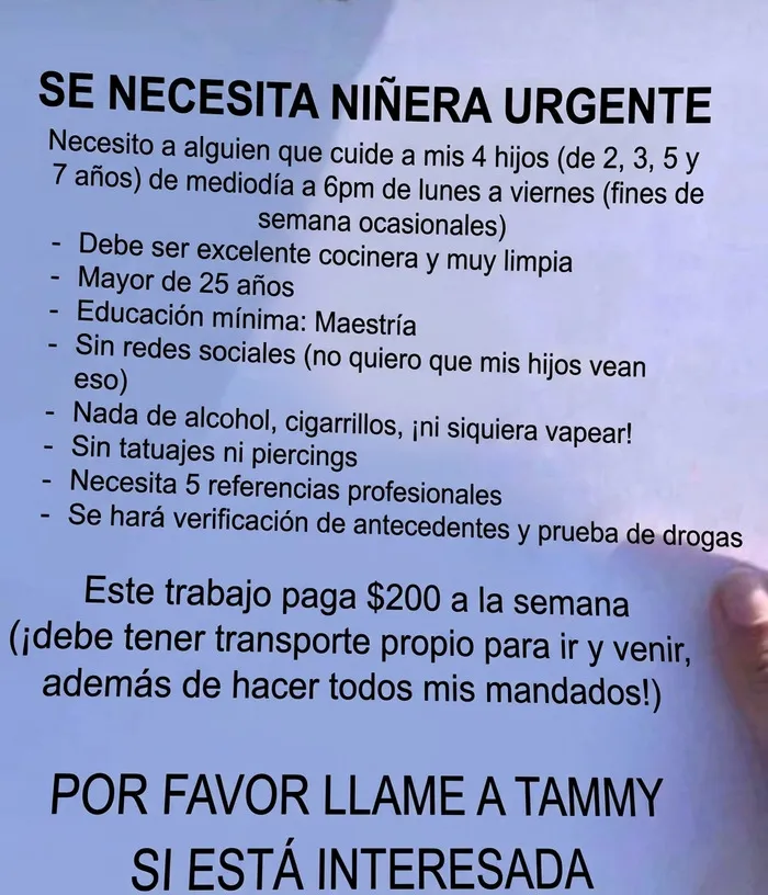 Niñera urgente