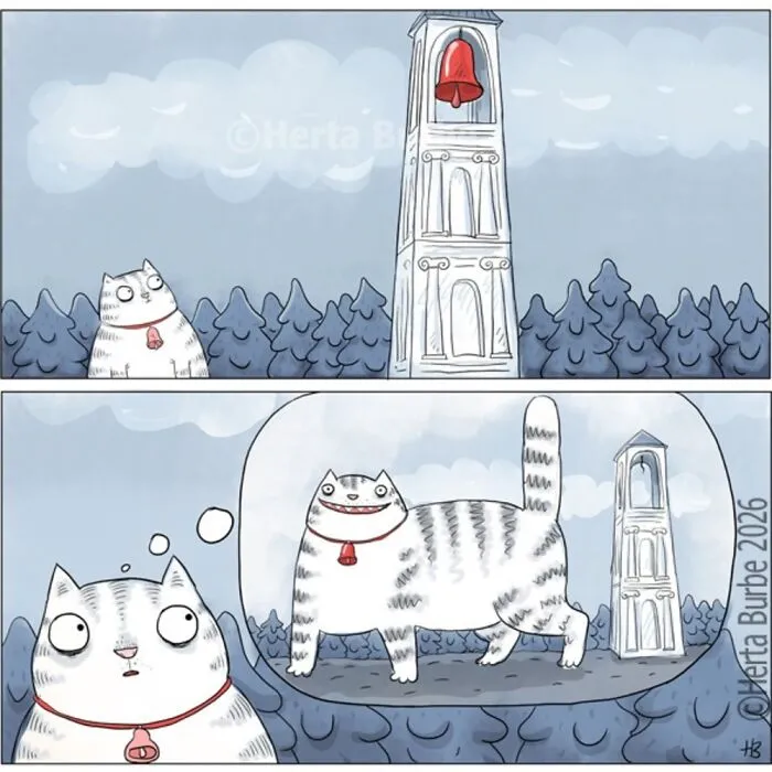 32 Hermosos cómics sobre gatos que muestran por qué los humanos se sienten tan conectados a ellos