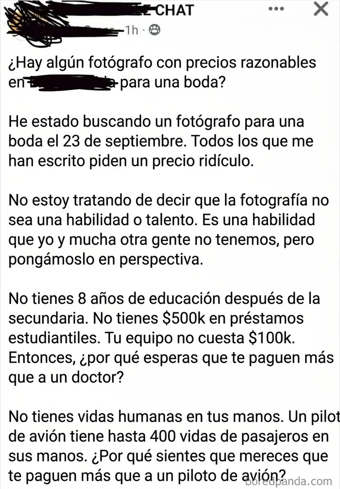 Al parecer, los fotógrafos no merecen una remuneración justa, y ganan más que los pilotos.