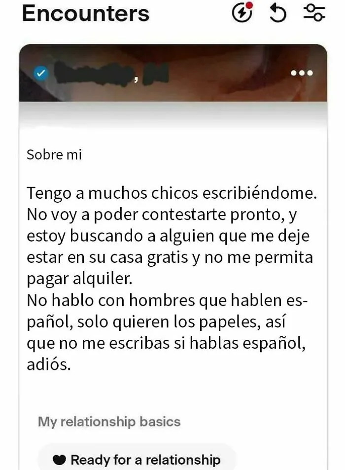 Encontrada en una app de citas