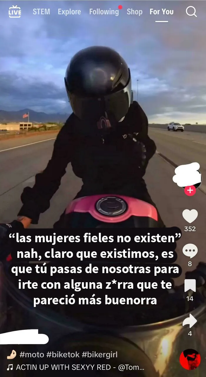 Odio lo normalizado que está esto. Mujeres que odian a otras mujeres por hombres inexistentes.
