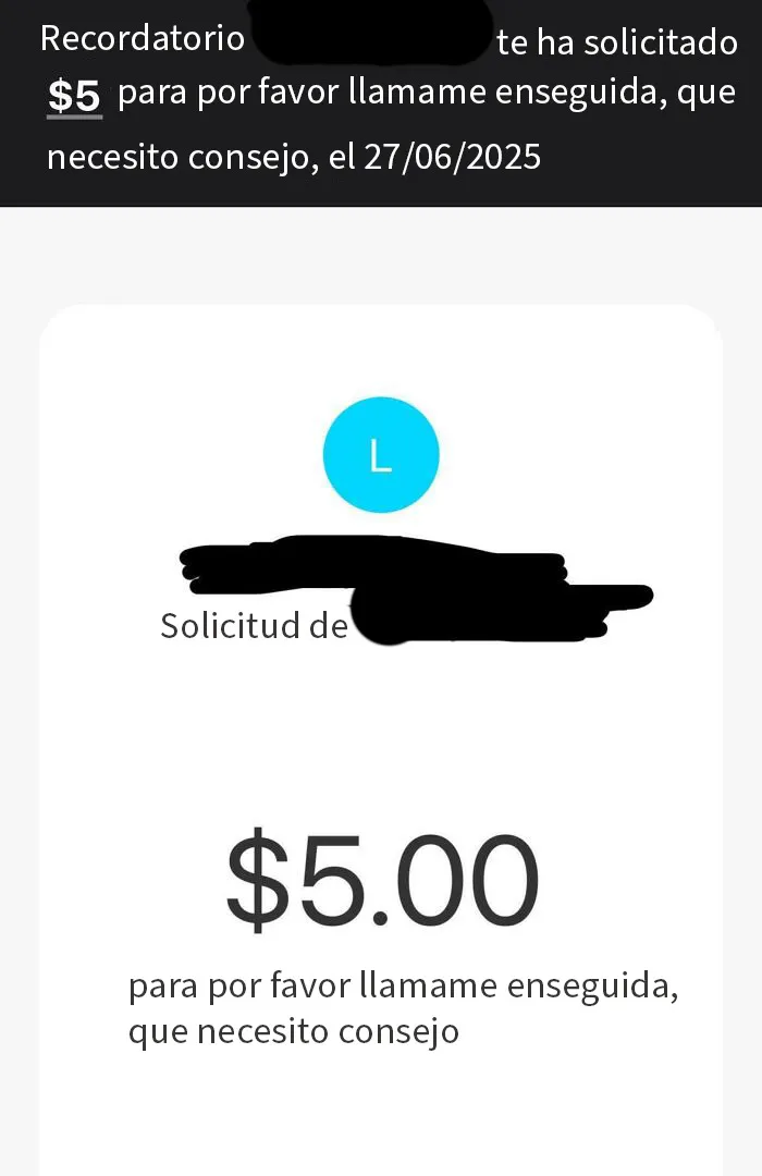La bloqueé en todas partes y así es como intenta contactar conmigo ahora