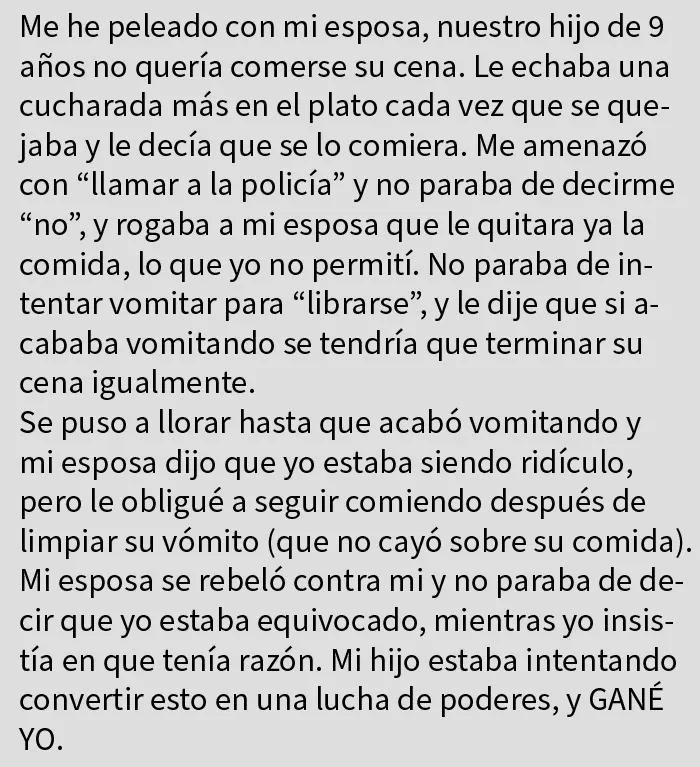 Sacado de un grupo de padres en el que estoy