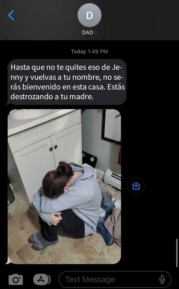 He recibido esto hoy, todo porque prefiero que me llamen Jenny y no Jacob
