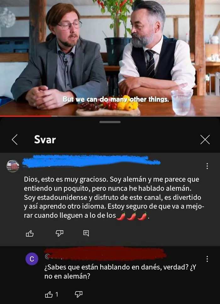 Soy alemán, pero nunca he hablado alemán (en un video danés)