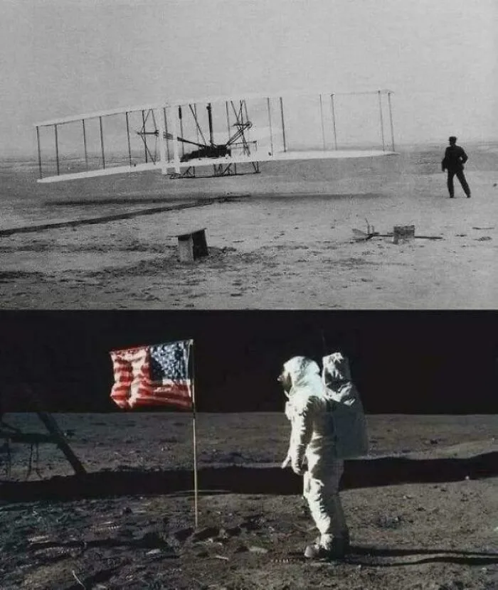 Solo hay 66 años entre estas 2 fotos