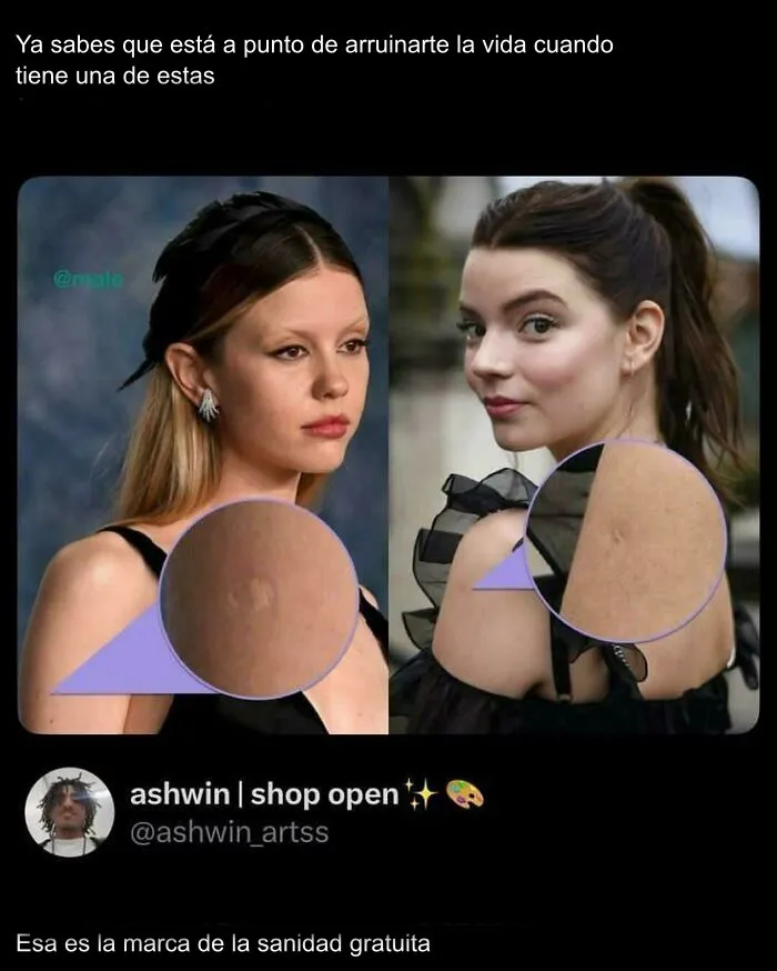 Meme con imágenes de artistas y marcas de vacunas, entre varios memes y bromas en redes.