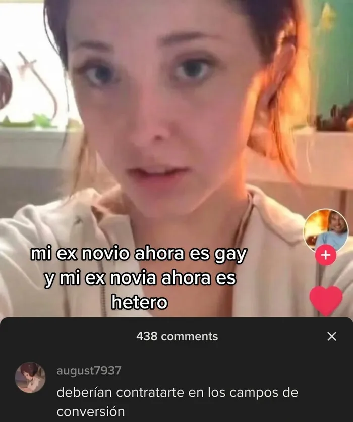 Captura de TikTok mostrando un divertido mensaje entre los comentarios más graciosos de las redes.
