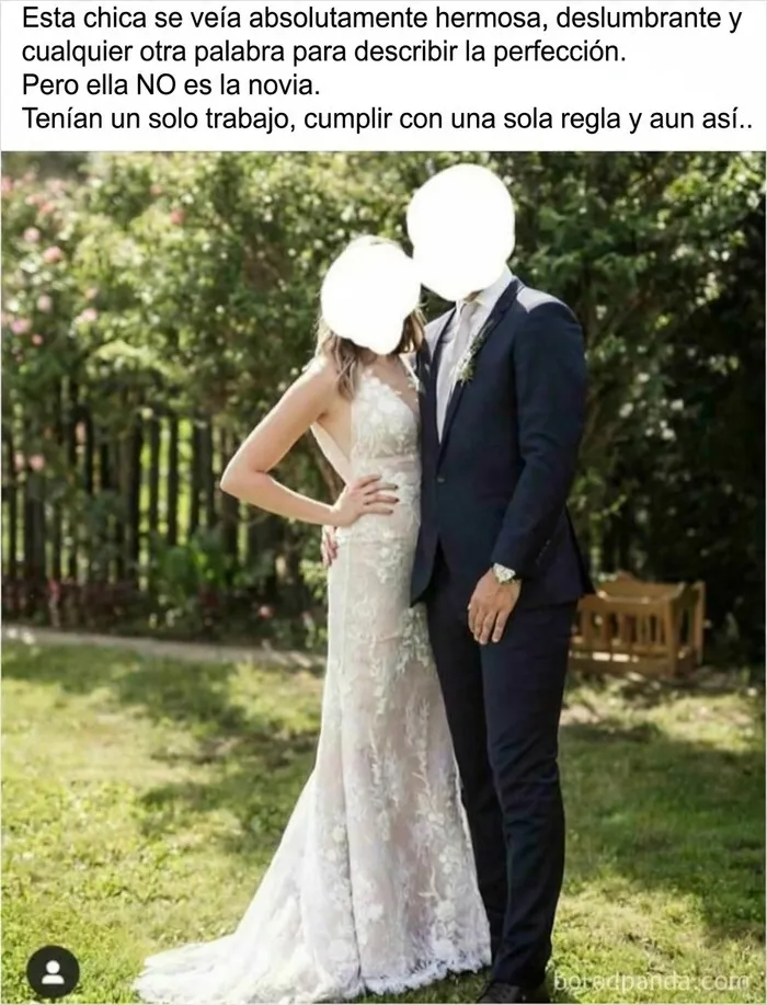 Invitada usando vestido de novia en bodas que sacaron lo peor de la gente.
