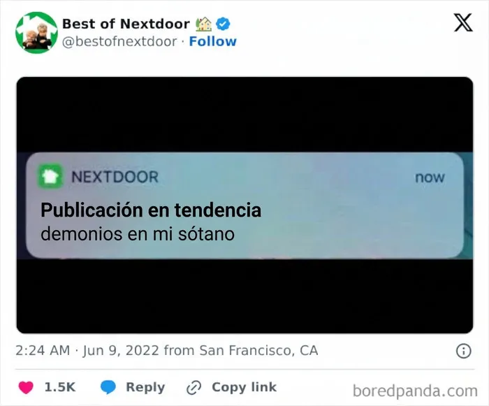 Publicación trending con anécdota de demonios en sótano vecinal divertida y extraña