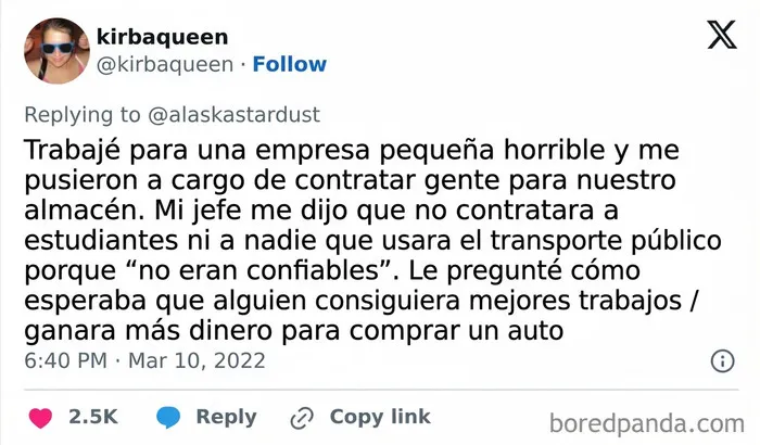 Publicación en redes sobre las exigencias absurdas de los peores jefes.