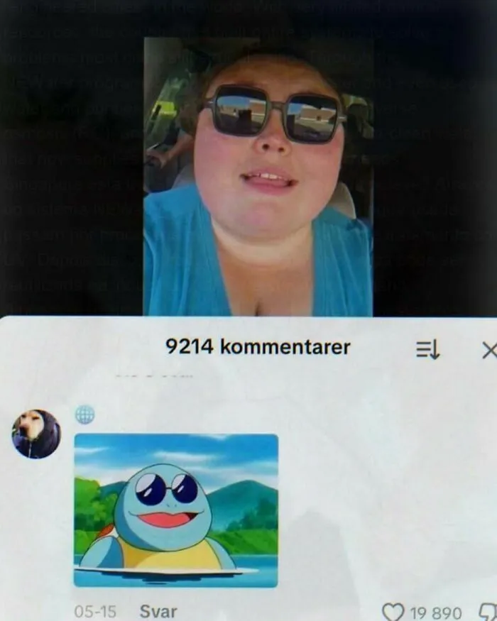 Publicaciones con risa y vergüenza ajena que muestran una foto comparativa con Squirtle de Pokémon