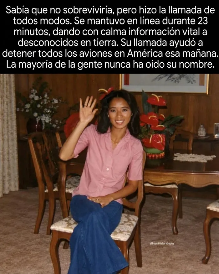 Retrato de Betty Ong, una de las fotos históricas de la azafata del 11 de septiembre que salvó vidas.