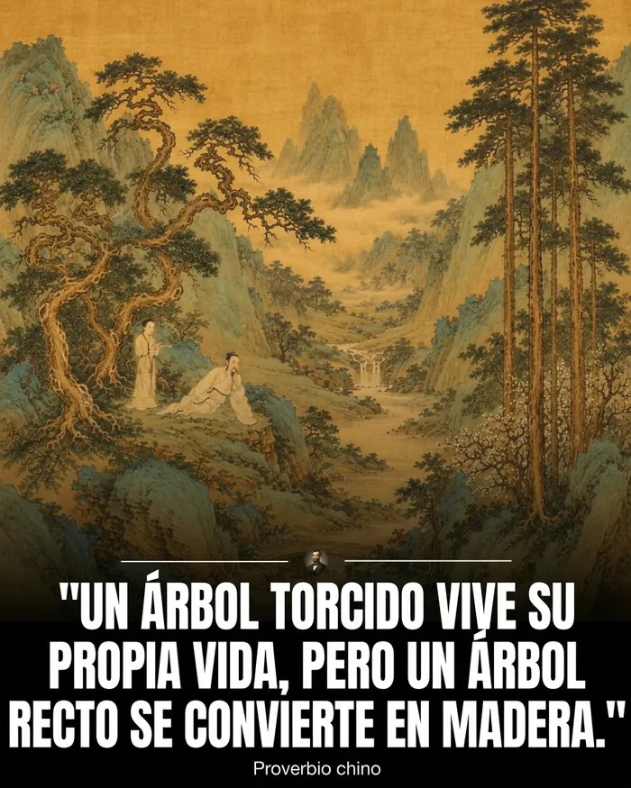 Ilustración de un proverbio chino sobre la naturaleza con datos curiosos de sabiduría antigua
