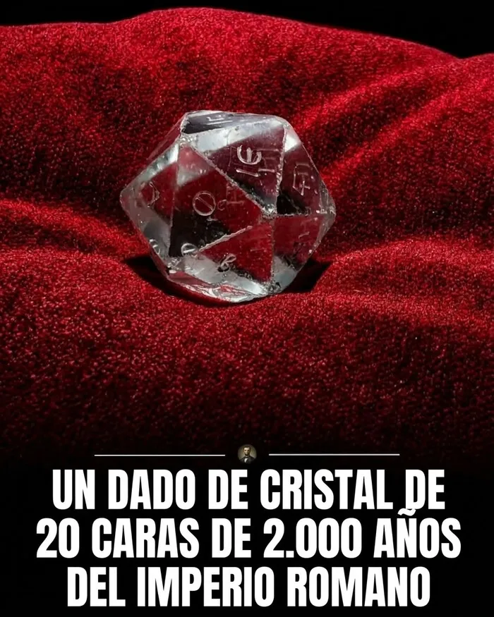 Dado de cristal del Imperio Romano, un hallazgo entre fotos históricas y datos curiosos del pasado.