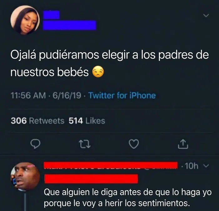 Tuit absurdo de mujeres toxicas deseando poder elegir de forma magica a los padres de sus bebes.