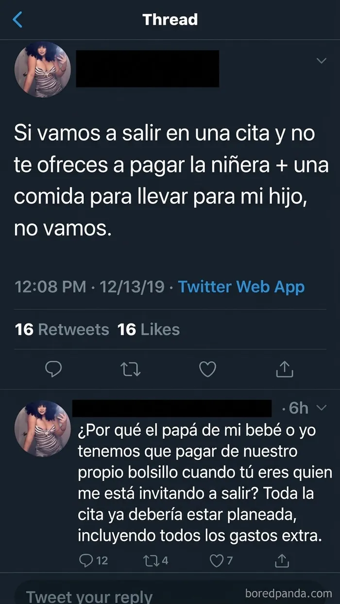 Publicación de Twitter con exigencias exageradas para una cita, ejemplo de mujeres toxicas.