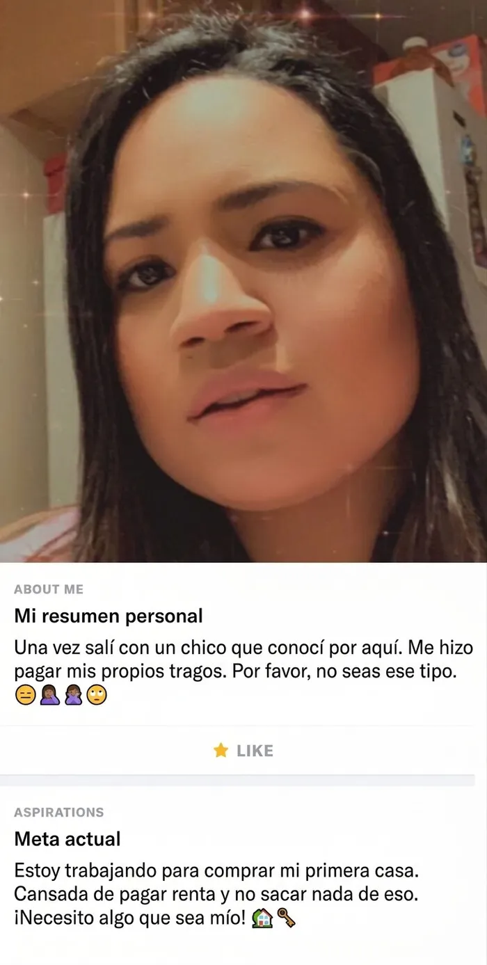 Perfil de citas con exigencias materiales de mujeres tóxicas.