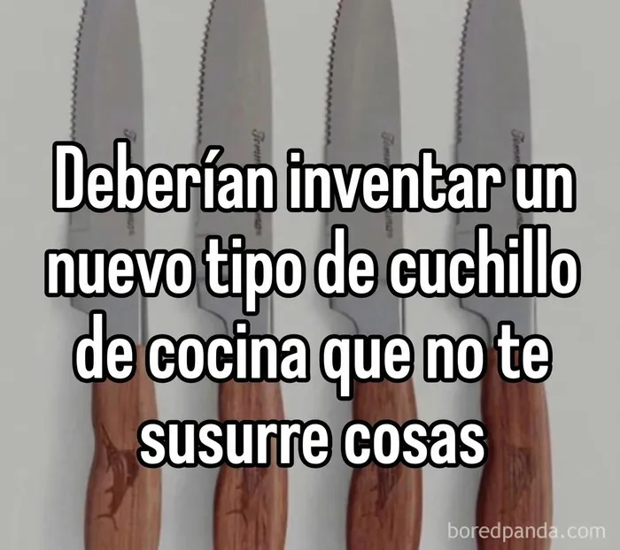 Memes divertidos sobre cuchillos de cocina y pensamientos extraños