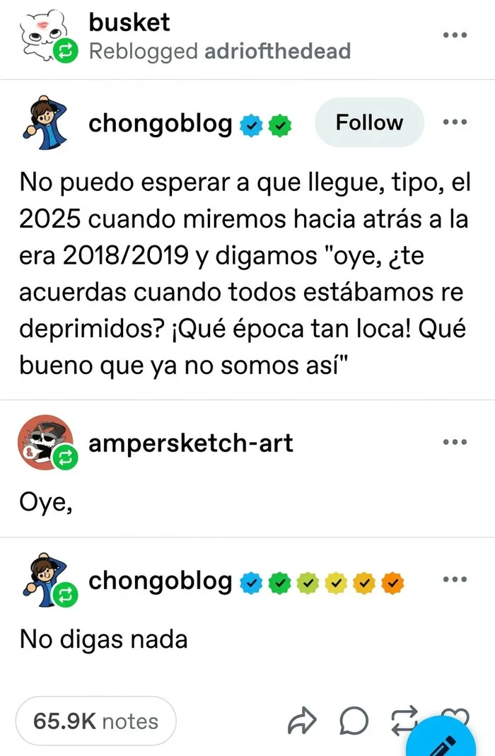 Captura de pantalla de conversación en redes sociales sobre palabras que envejecen mal