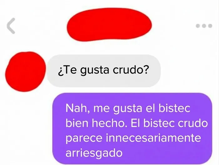 Chat con texto divertido exponiendo hombres ridículos por mensajes