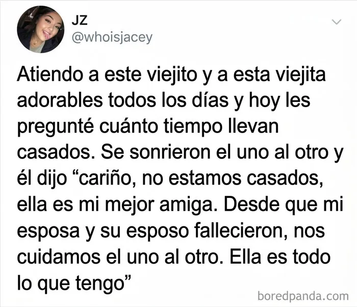 Historia reconfortante de amistad entre pareja mayor