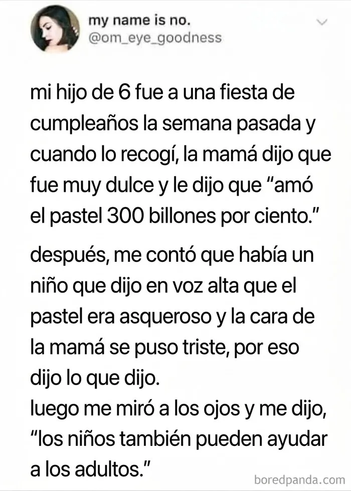 Publicación reconfortante sobre niño en fiesta que ayudó a adultos con dulzura y empatía