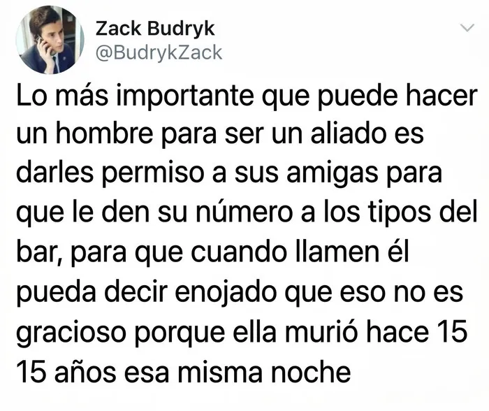 Publicación reconfortante sobre ser un aliado y proteger a las amigas con permiso y apoyo