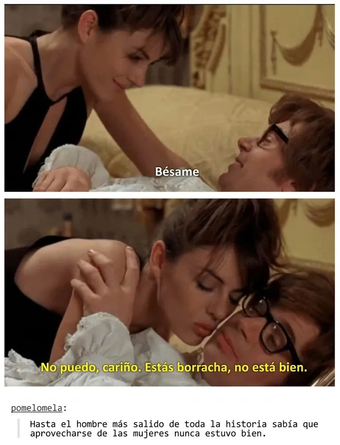 Imagen con mensaje sobre respeto y consentimiento en relaciones mostrando escena romántica