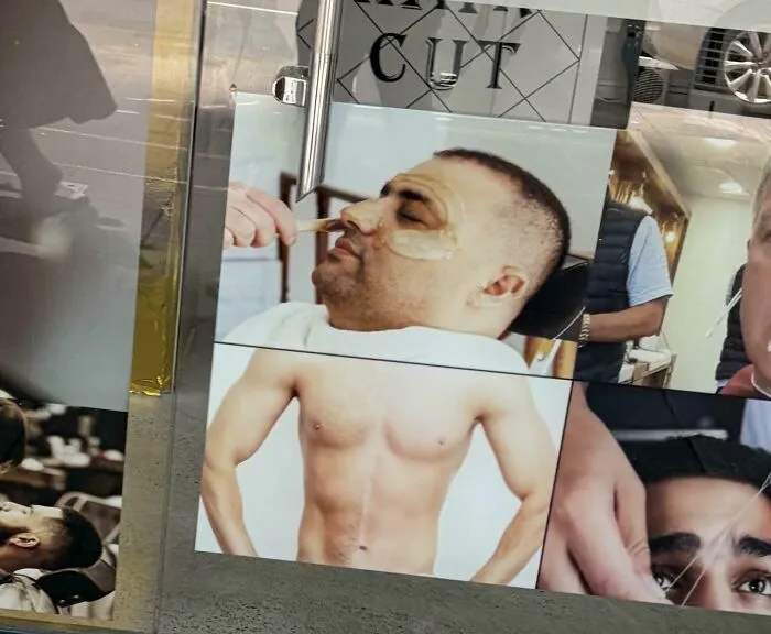 Anuncio con fallo de diseño donde la cabeza y el cuerpo de hombre no coinciden en la imagen