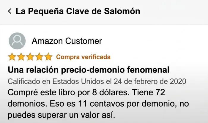 Reseña del libro La Pequeña Clave de Salomón destacando su relación precio y calidad.