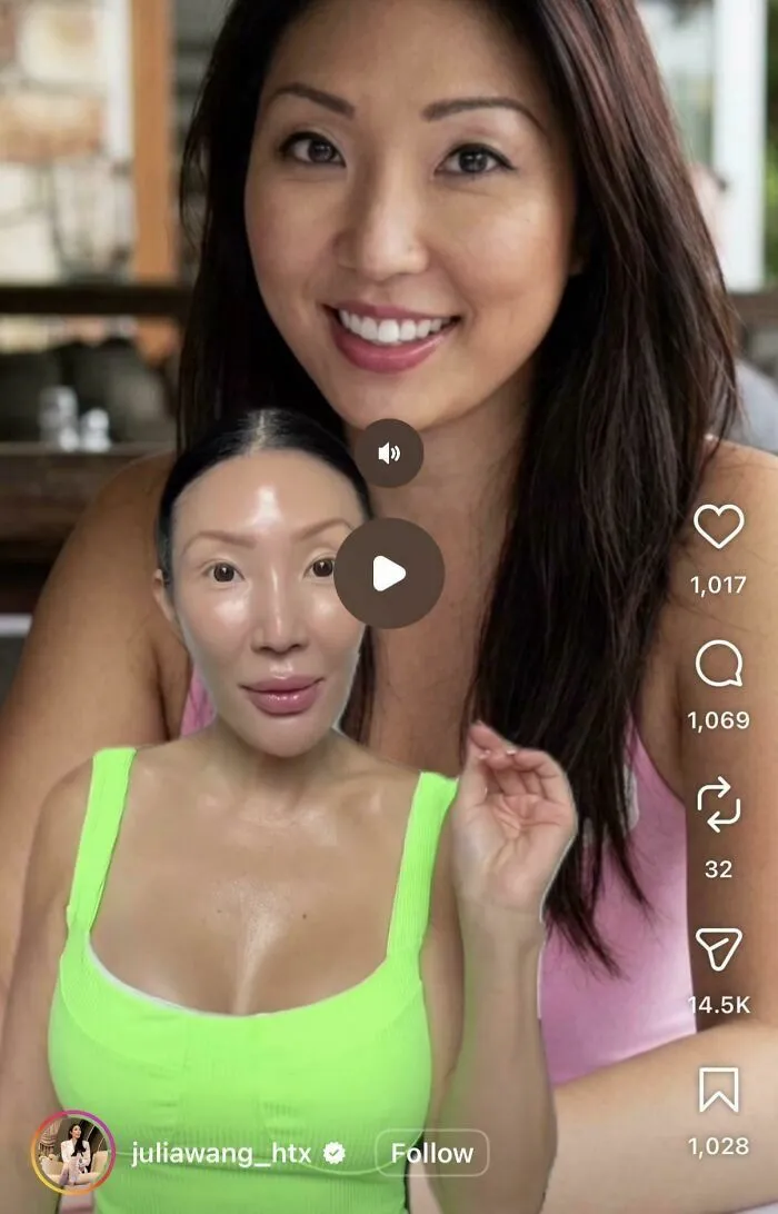 Influencers haciendo el ridículo mostrando tratamientos en redes