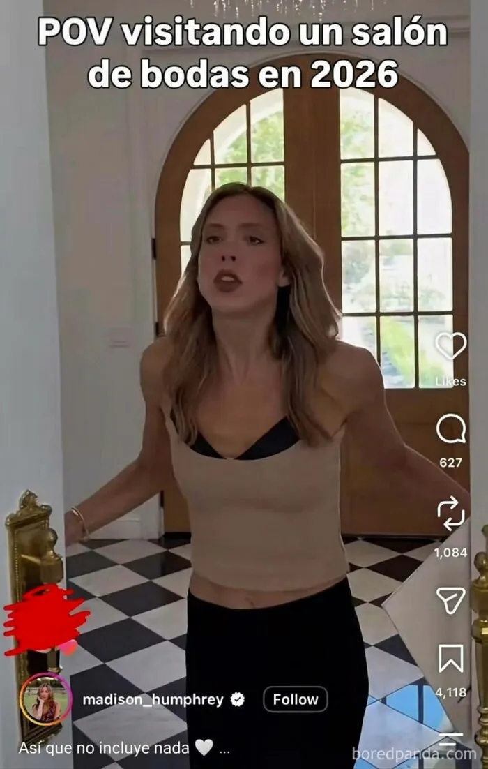 Influencers haciendo el ridículo al publicar videos sobre bodas