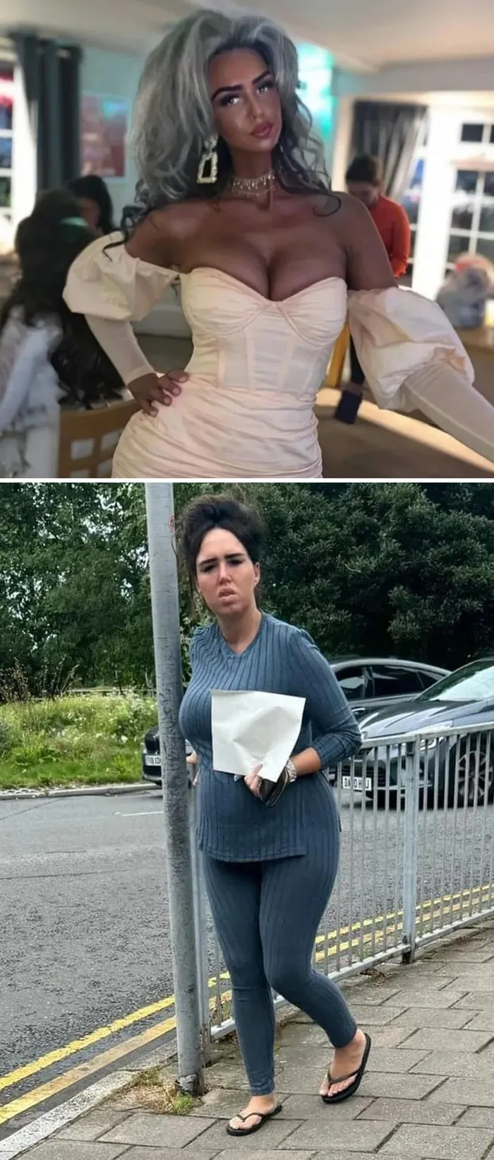 Comparativa de fotos tan retocadas en redes sociales frente a la realidad que distorsionan la anatomía humana.