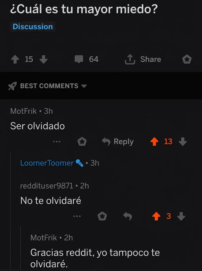 Captura de pantalla con comentarios amables de Reddit entre imágenes reconfortantes