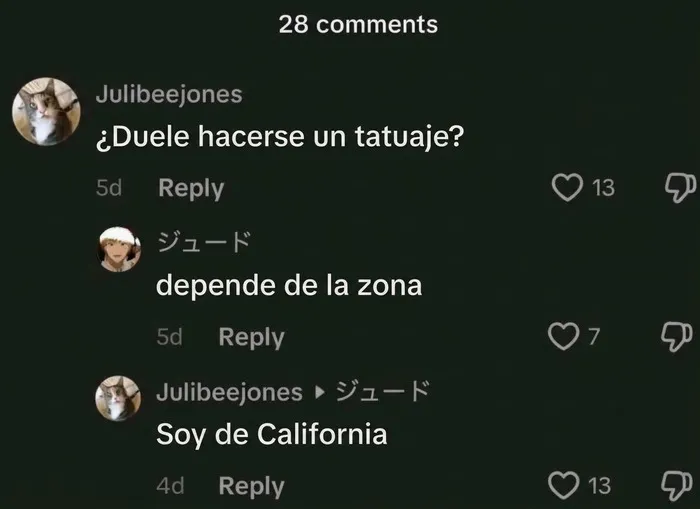 Comentarios ridículos de personas demostrando su ignorancia en TikTok al confundir la zona del cuerpo con la geográfica.