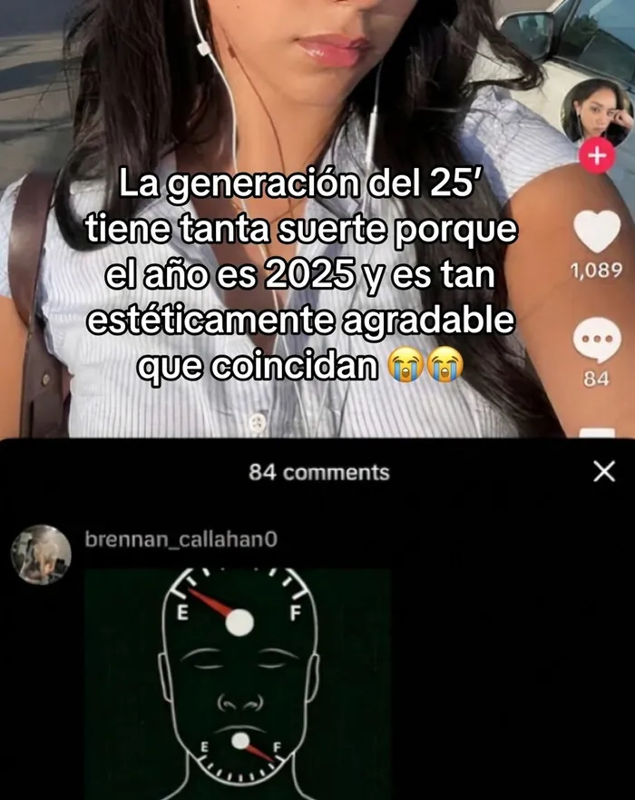 Publicación absurda sobre la clase del 25, ejemplo de personas demostrando ignorancia en TikTok sobre los años.