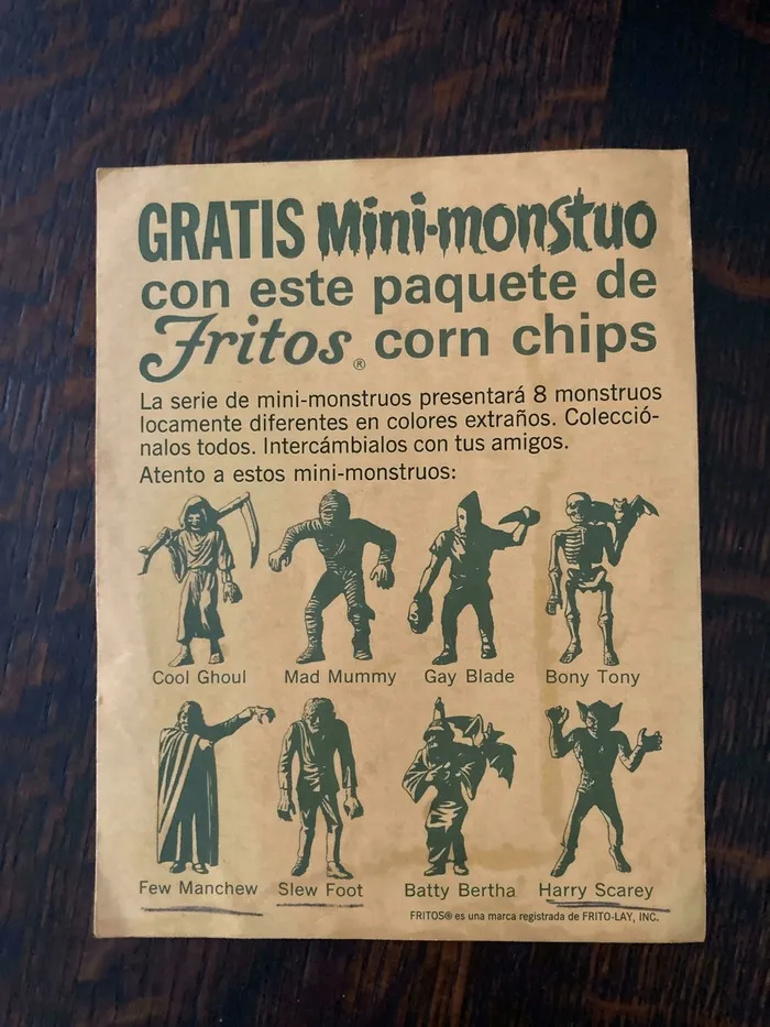 Folleto publicitario retro de Fritos, ejemplo de objetos efímeros vintage