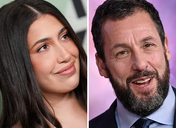 Sadie Sandler junto a su padre Adam Sandler, ejemplos de hijos de celebridades de Hollywood.