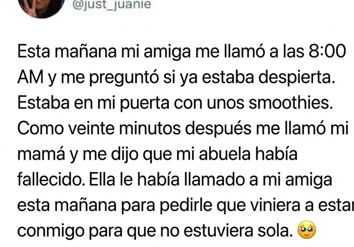Texto en español sobre la amistad y apoyo emocional, publicaciones reconfortantes.