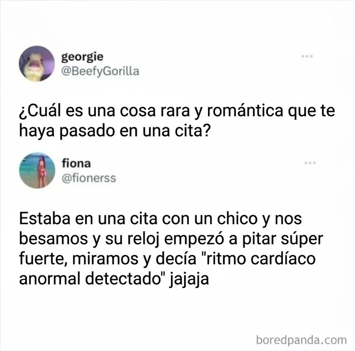 Publicaciones reconfortantes: Anécdota divertida sobre una cita romántica y un reloj inteligente.