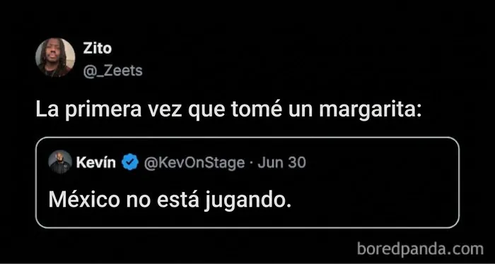 Publicación en redes sociales que forma parte de los tuits divertidos sobre margaritas.
