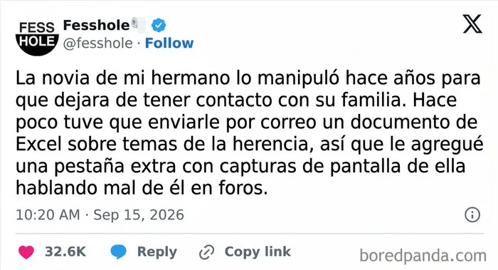 Captura sobre confesiones anónimas revelando un secreto mediante un archivo de Excel