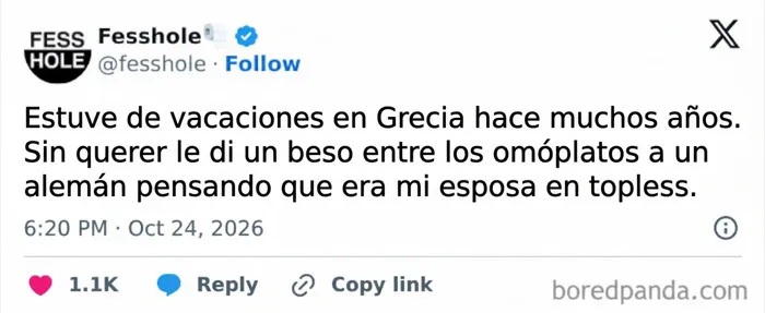 Mensaje de confesiones anónimas compartiendo una divertida confusión durante las vacaciones.