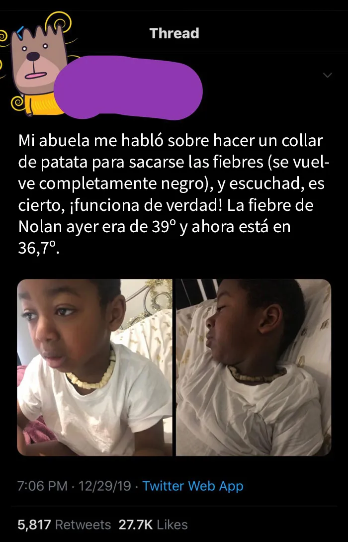 27000 Personas Que Creen Que La Patata Está Sacando La Fiebre Y No Oxidándose