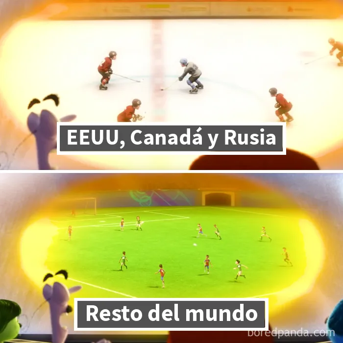 Intensa-Mente: El Padre De Riley Recordando El Hockey O El Fútbol