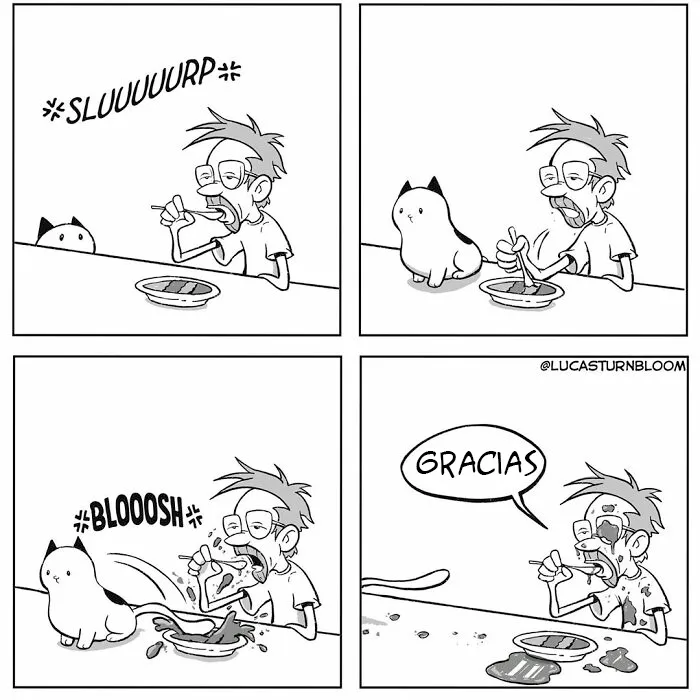 20 Divertidos cómics sobre la realidad de vivir con un gato (nuevas imágenes)